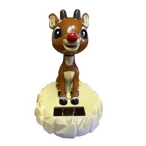 Rudolph Reindeer Nodding Head Solar Activated Figure